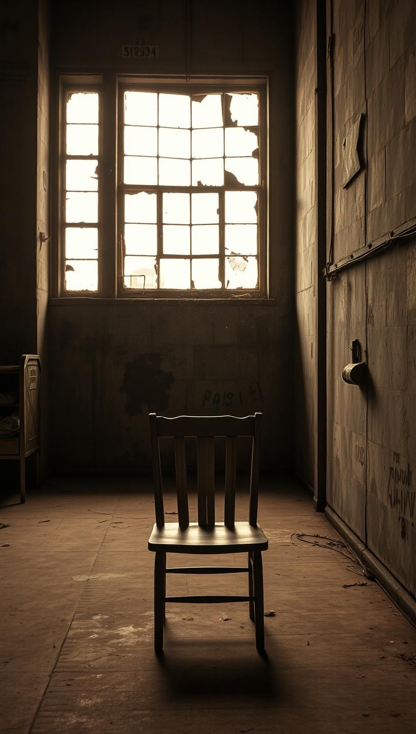 Abandoned Factory Chair: Nostalgic Industrial Decay, Evokes Forgotten Stories
 | Unfold Lens