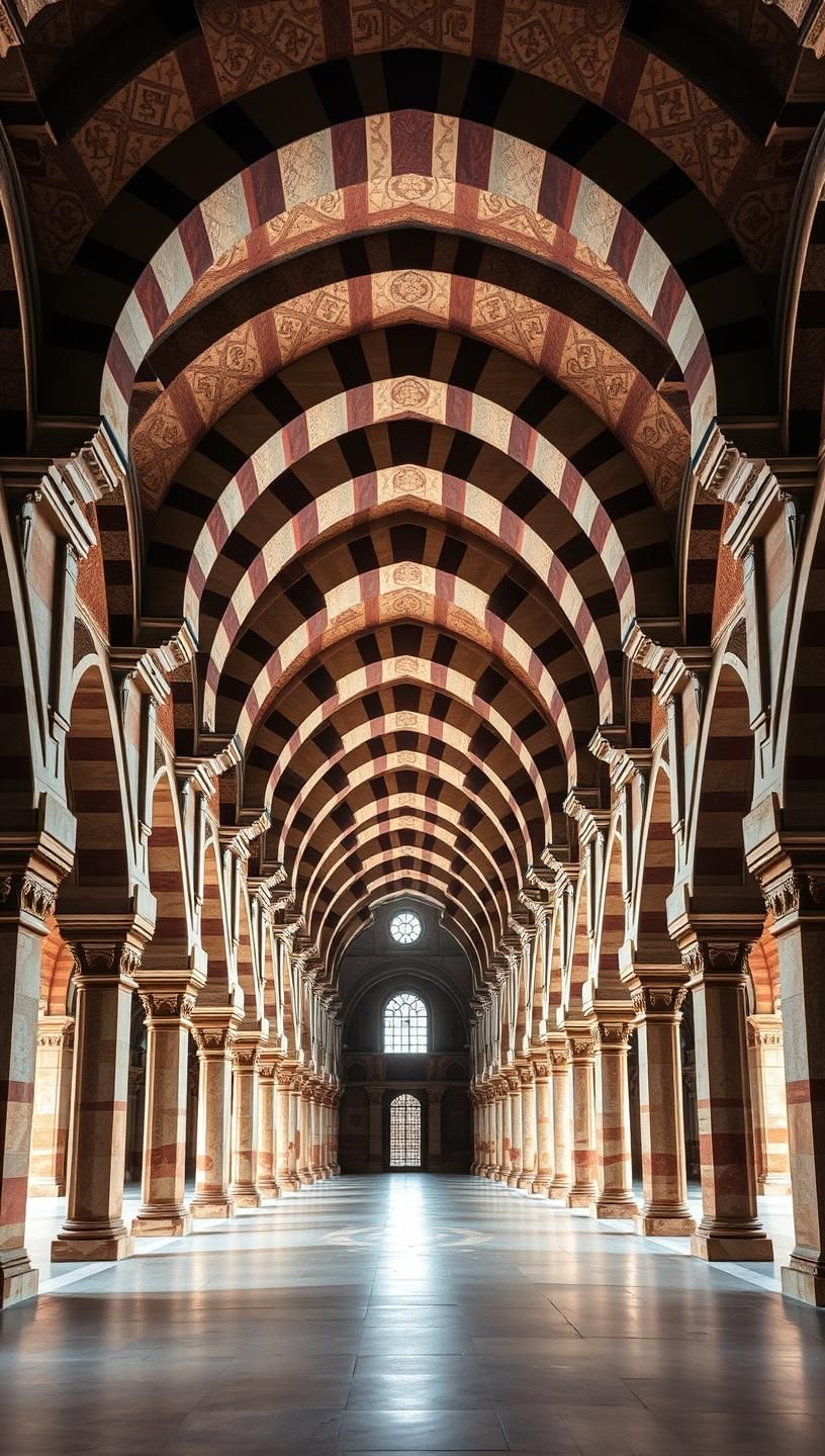 Alhambra Arches: Inspiring Islamic Architecture in Granada, Spain - 8K Photo
 | Unfold Lens