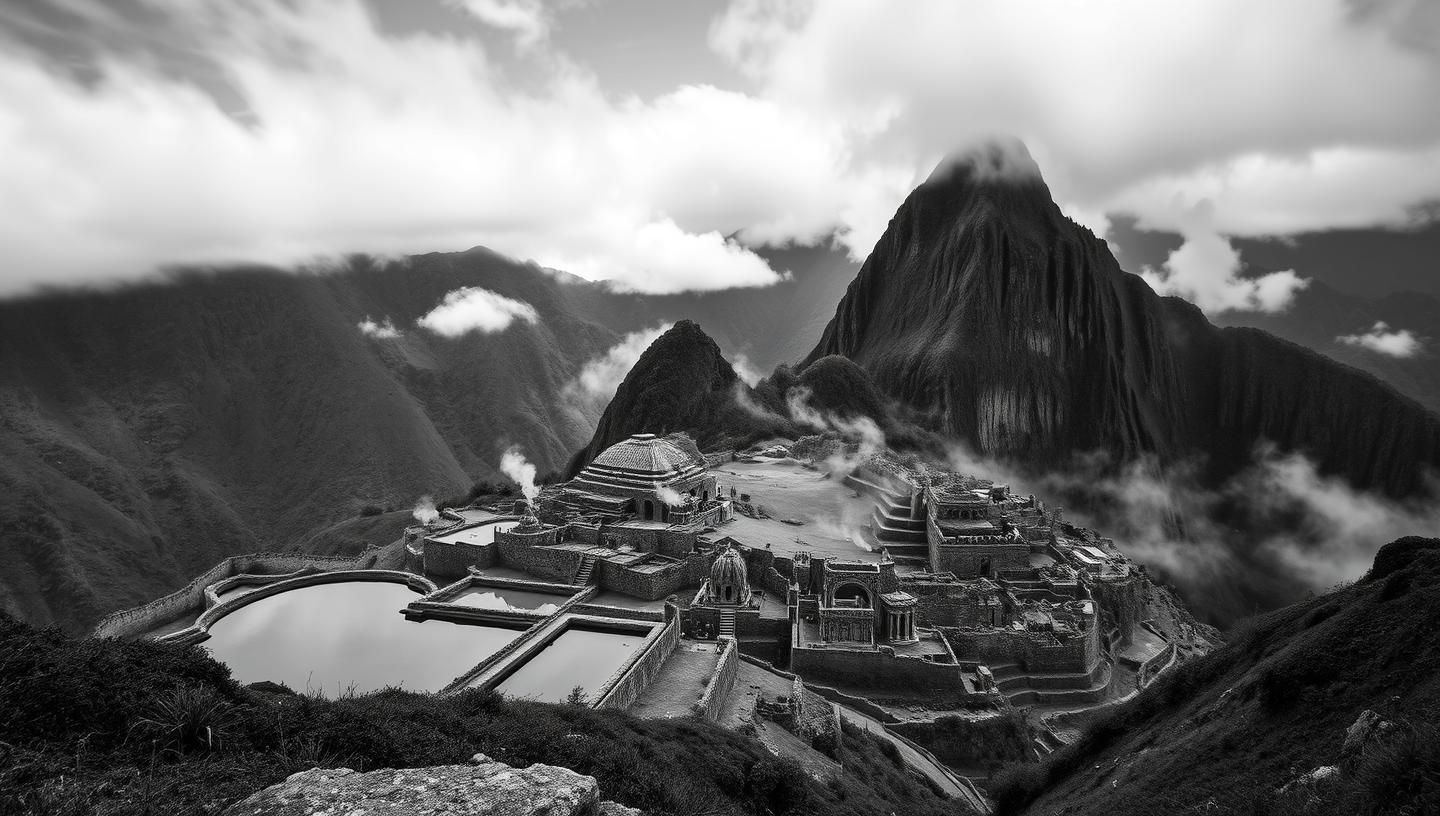 Andes Meets Dieng Plateau: Volcanic Lakes & Ancient Ruins in Fog - 8K
 | Unfold Lens