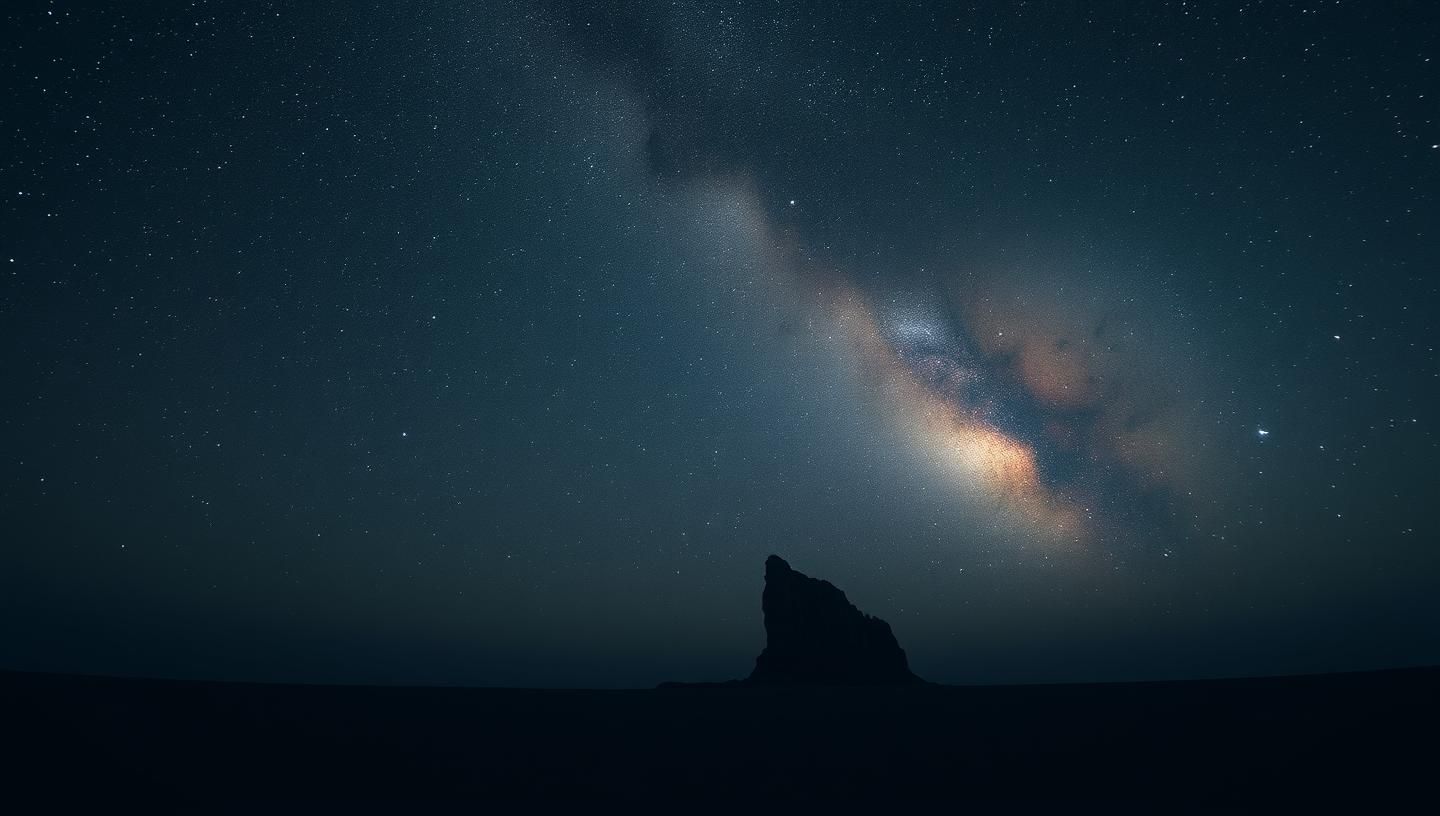 Andromeda Galaxy Nightscape: Inspiring Starry Ocean View in 8K | Unfold Lens