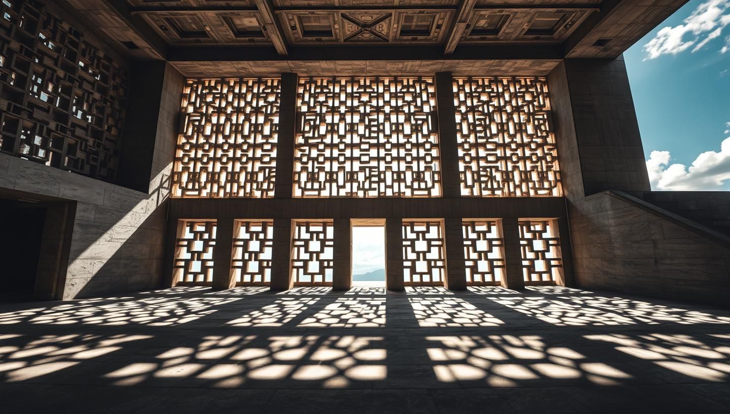 Architectural Shadow Dance: High-Resolution Library Interior in 8K
 | Unfold Lens
