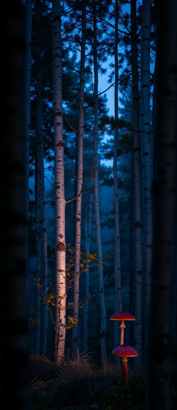 Aspen Twilight: Colorado Forest, Rocky Mountain Magic, Eerie Beauty, 8K 
 | Unfold Lens