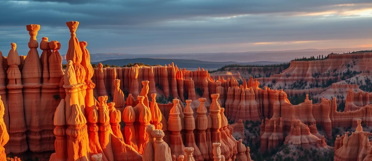 Bryce Canyon Hoodoos Dawn: Golden Light on Silent Stone Army, Arizona 8K
 | Unfold Lens