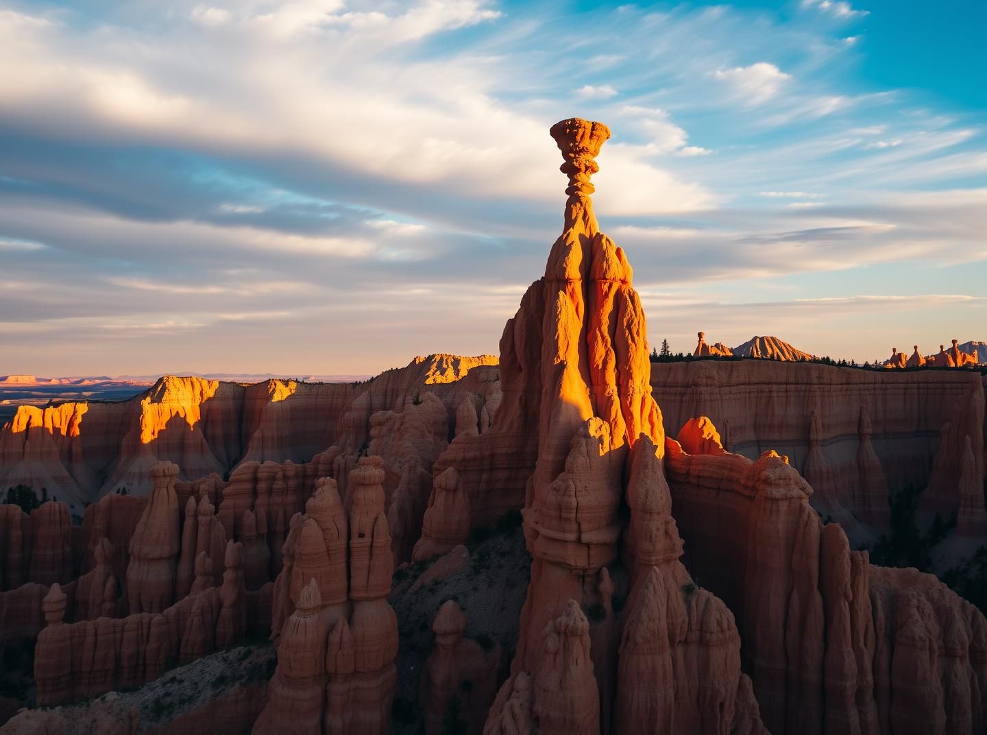 Bryce Canyon Hoodoos Golden Hour: Utah's Inspiring Sandstone Beauty Aerial View
 | Unfold Lens