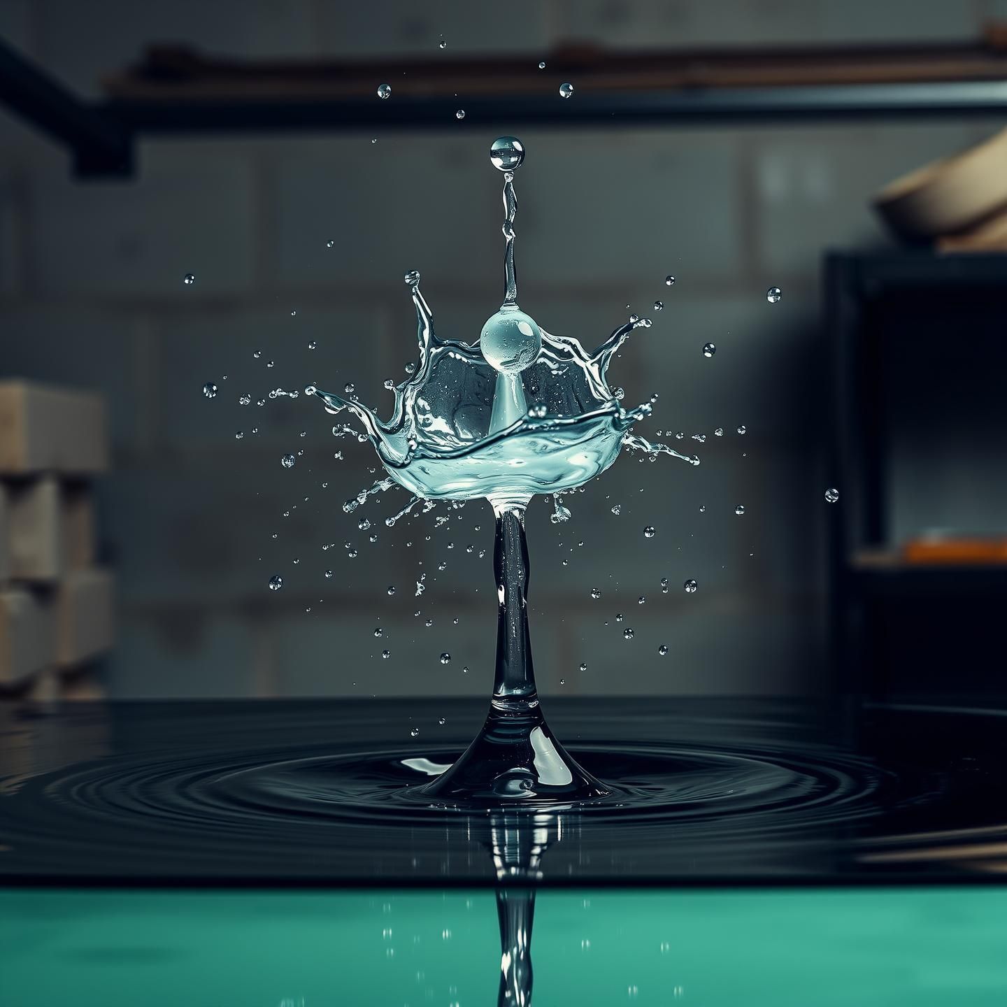 Captivating Water Drop Splash Photography: Frozen Motion, 8K Resolution Art
 | Unfold Lens