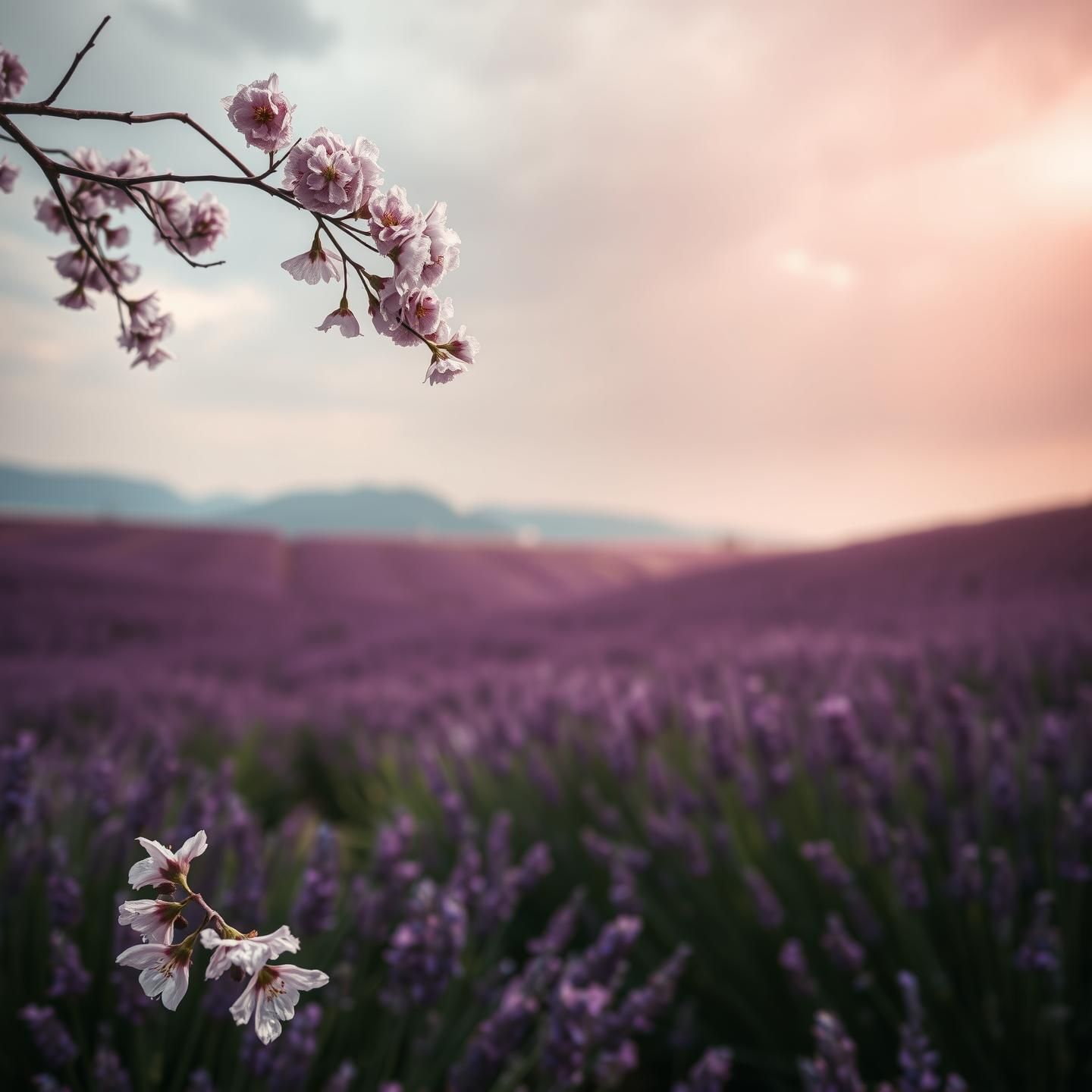 Cherry Blossoms & Lavender Fields: Dreamy Spring Landscape Photography
 | Unfold Lens