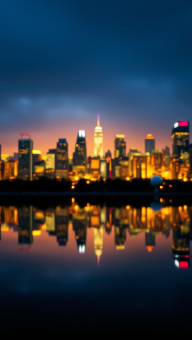 Cityscape Reflection After Rain: Velvia Film Sparkles with Urban Dawn Light | Unfold Lens