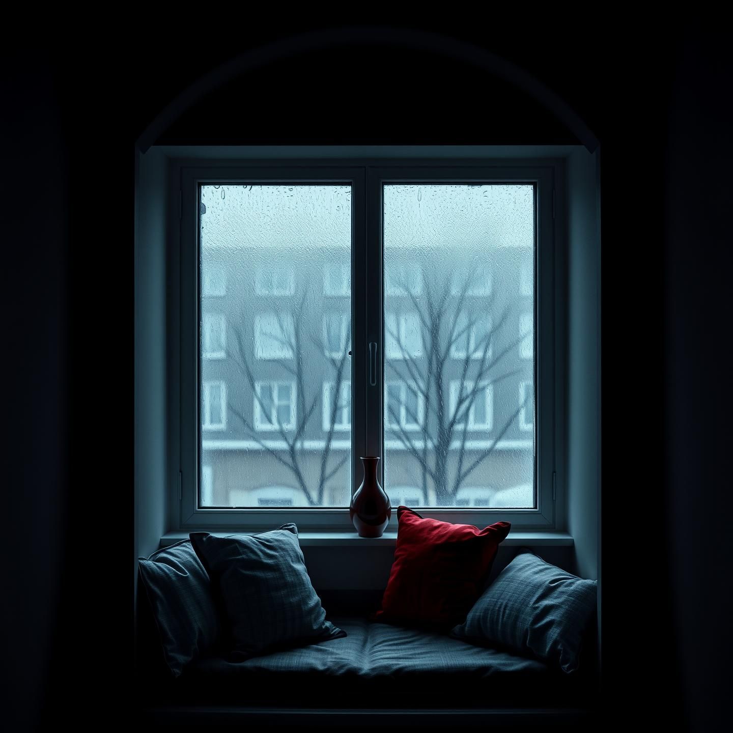 Cozy Scandinavian Window Seat: Moody, Atmospheric Rainy Day Scene in 8K
 | Unfold Lens