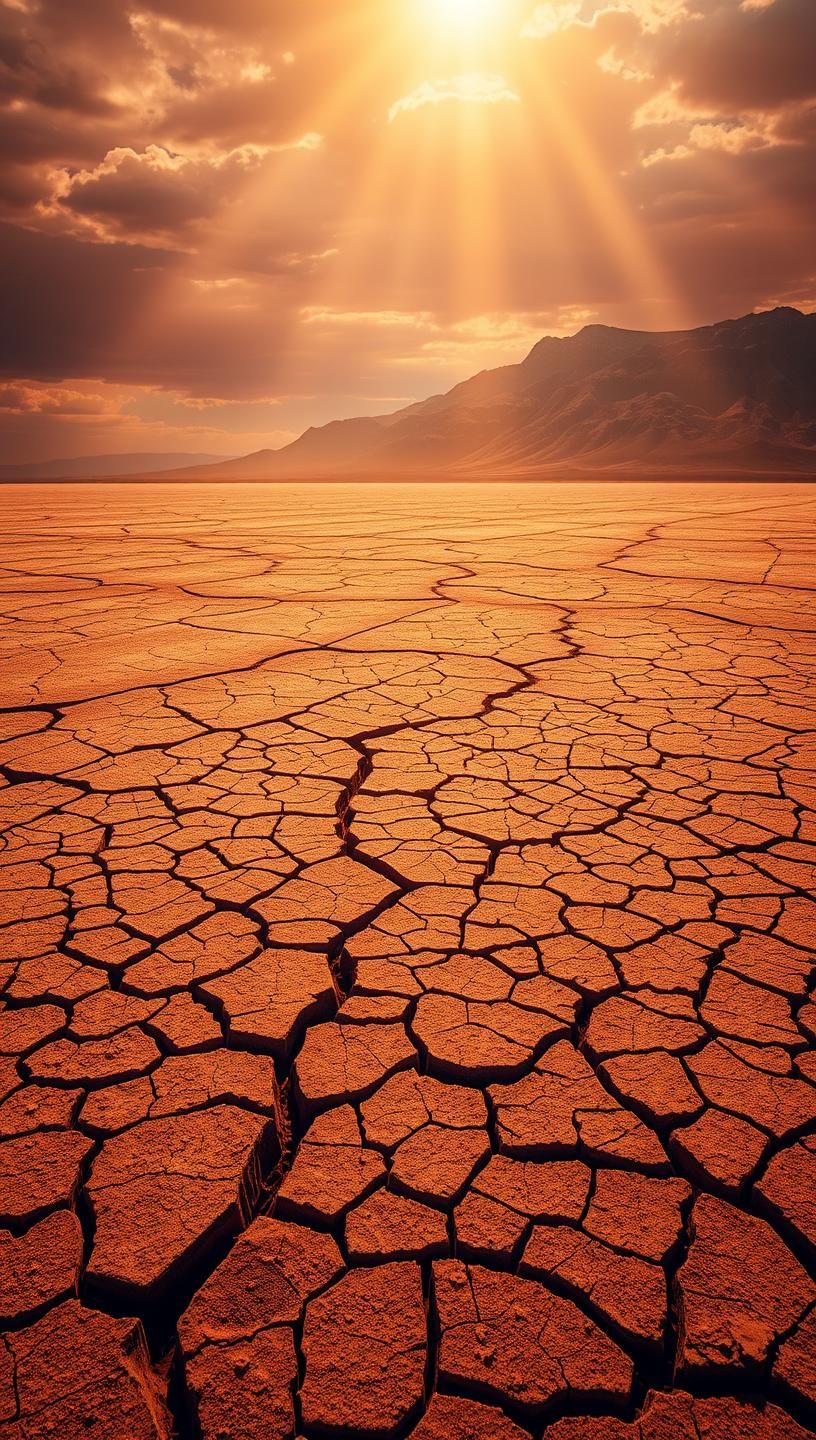 Cracked Earth Desert Playa Meets Geothermal Highland - Inspiring Landscape Art
 | Unfold Lens