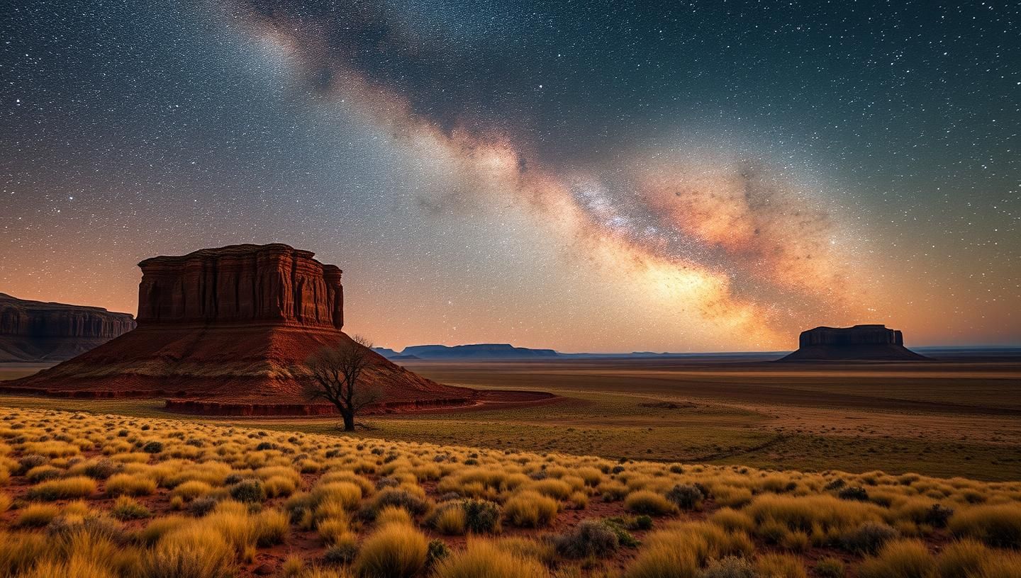 Dakota Badlands Starry Skies: Outback Travel Photography, Milky Way, and Butte
 | Unfold Lens