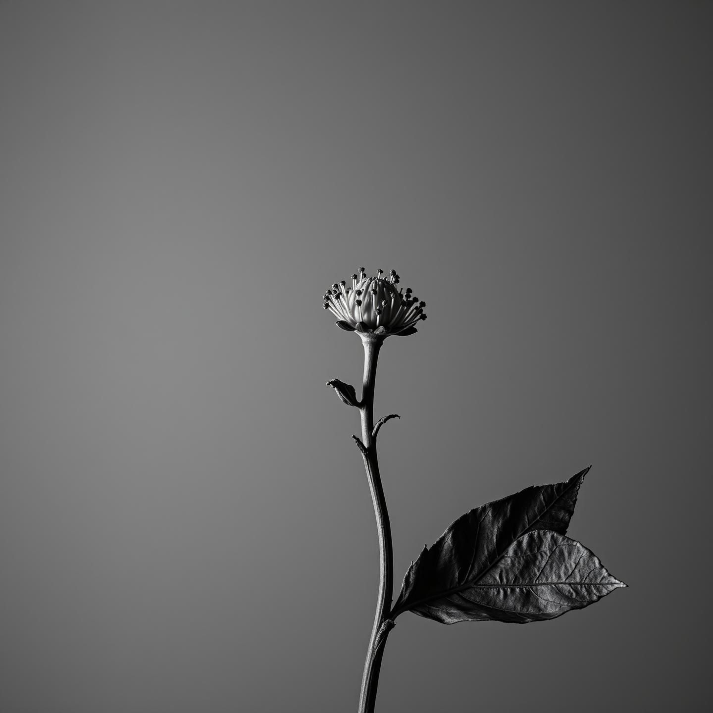 Deconstructed Flower Knolling: Stark Beauty in Decay and Rebirth - 8K Photo
 | Unfold Lens