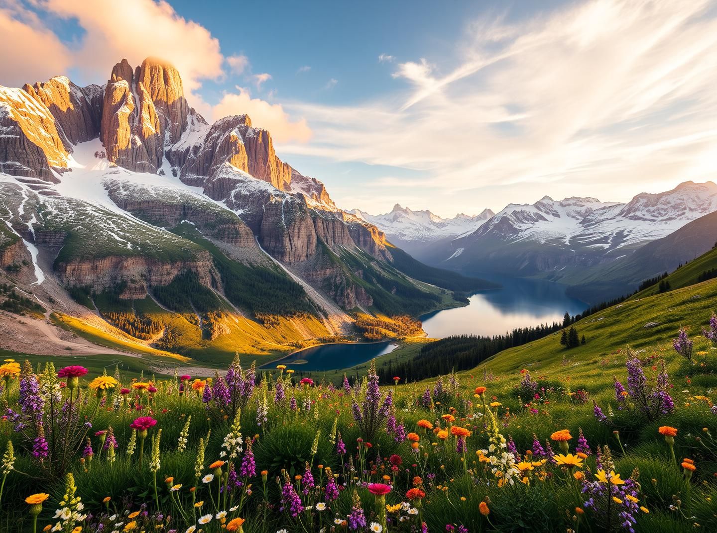 Dolomites Blizzard: Golden Italian Peaks, Fresh Snow, Epic 8k Landscape | Unfold Lens