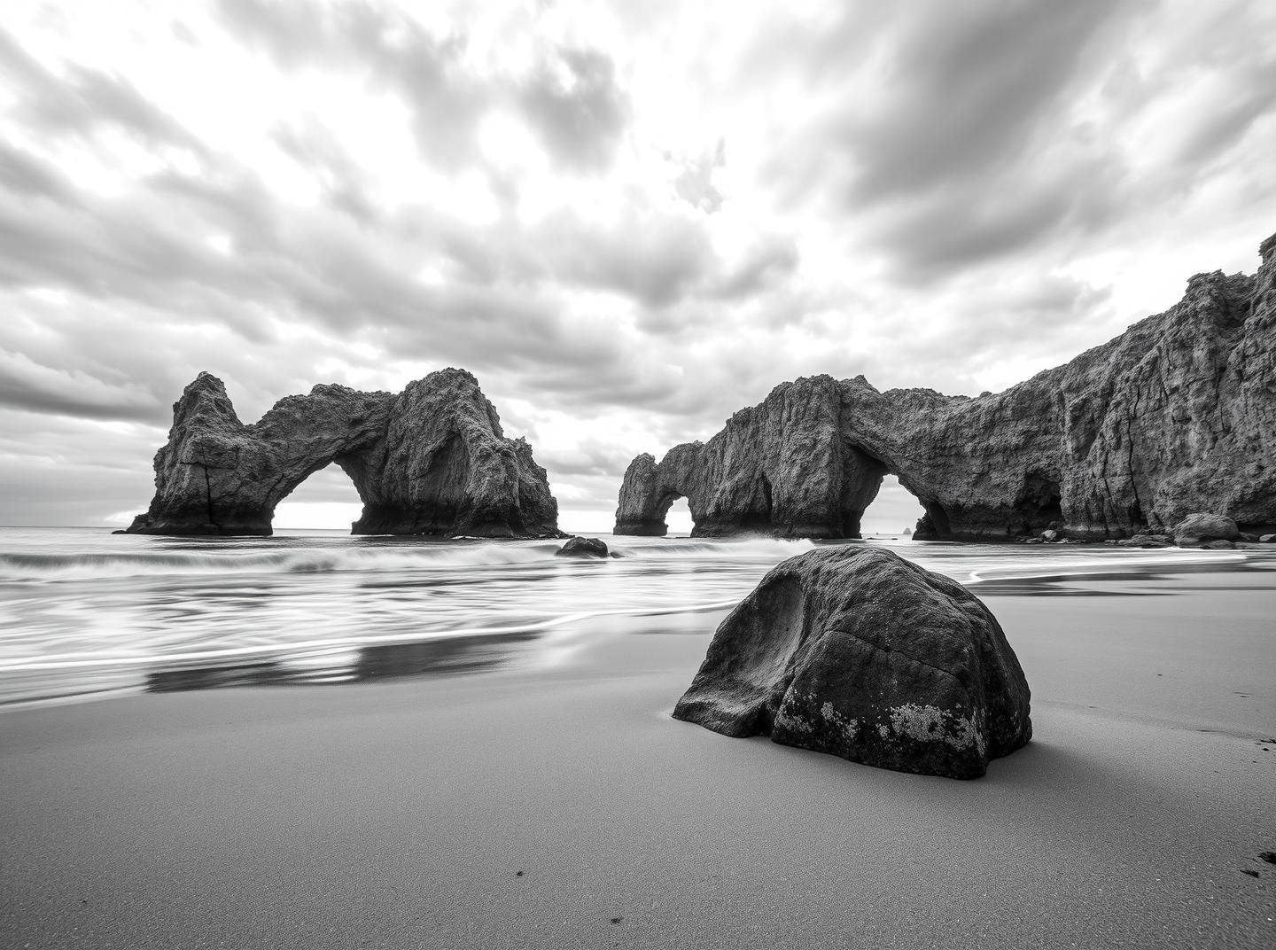 Dramatic Coastal Arch: Spain Meets Norway - Golden Hour Seascape Beauty
 | Unfold Lens