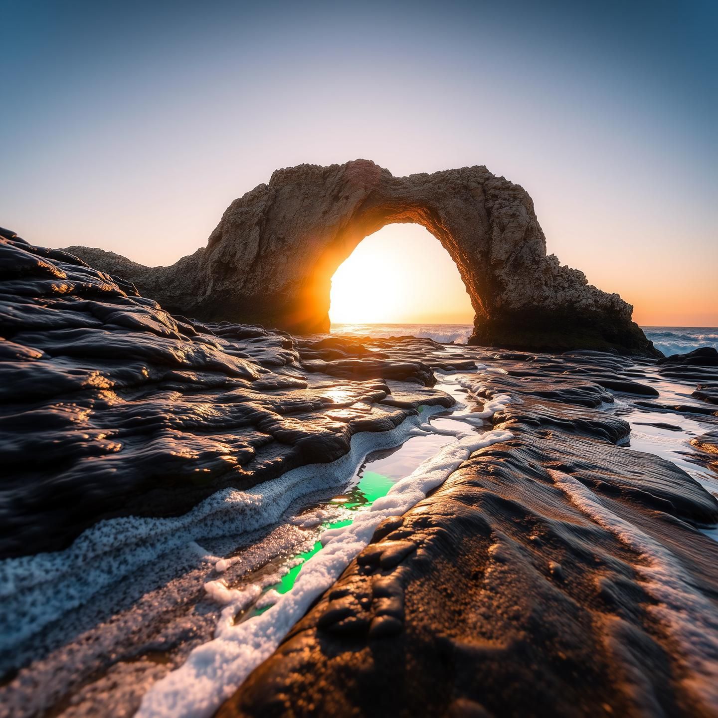 Durdle Door Meets Australia: Sunset Coastal Arc, Iridescent Glow, 8K Masterpiece
 | Unfold Lens