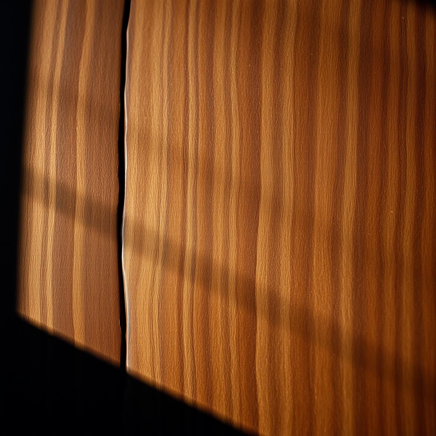 Elegantly Moody Walnut Wood Texture Blending into Frozen Winter Landscape 8K | Unfold Lens
