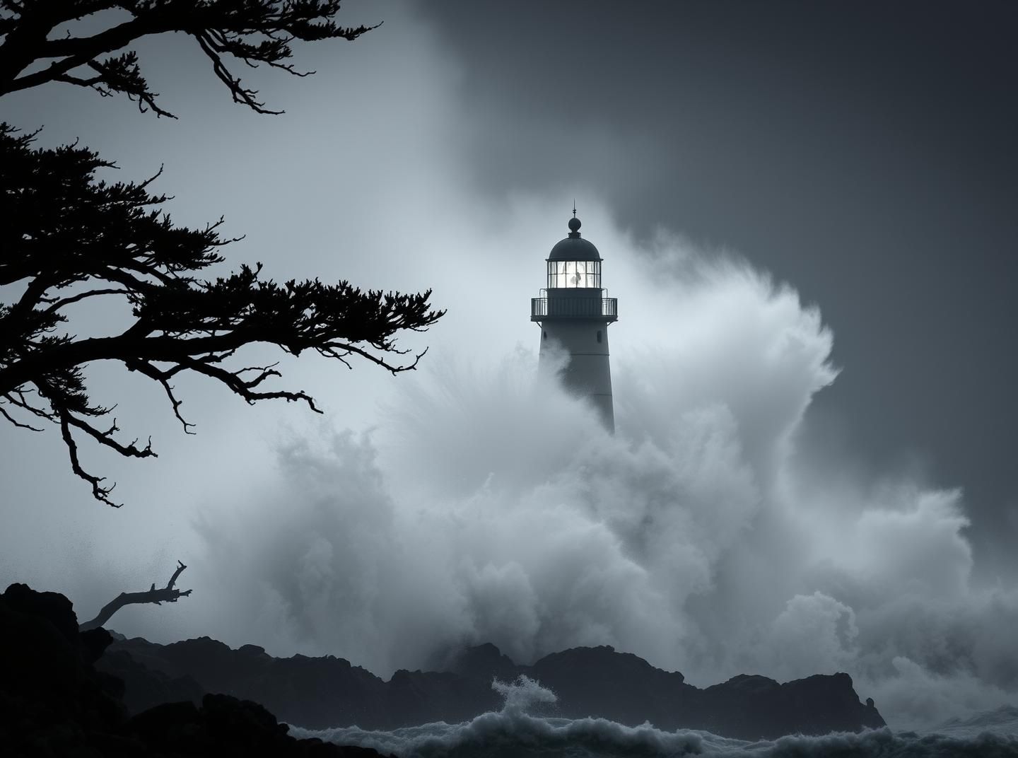 Epic Lighthouse Silhouette vs Pacific Storm Waves - Heroic, Raw Nature 4K
 | Unfold Lens