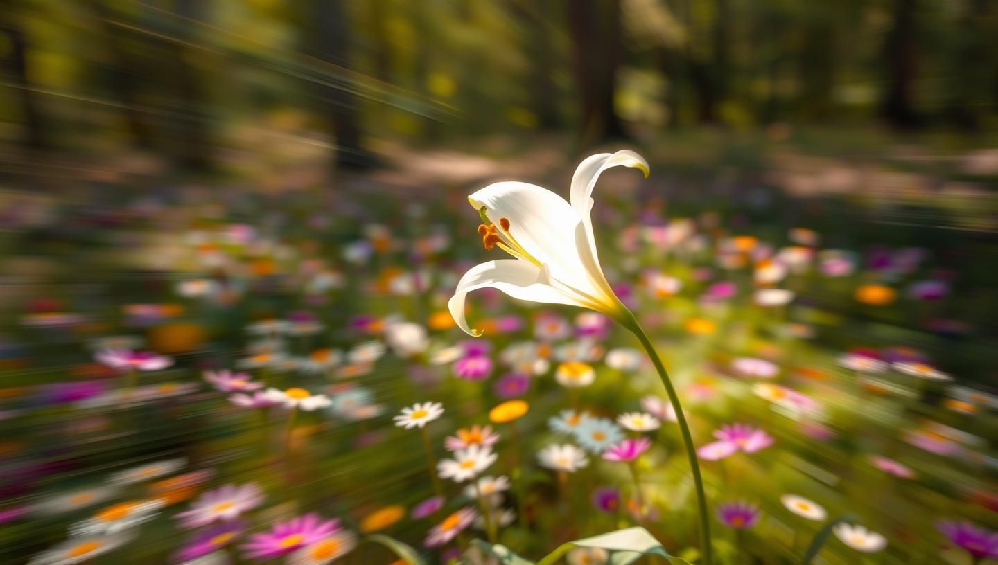 Ethereal Lily Zoom Burst: Floral Motion Blur in Dreamy Pastel Hues, 8K Masterpiece
 | Unfold Lens