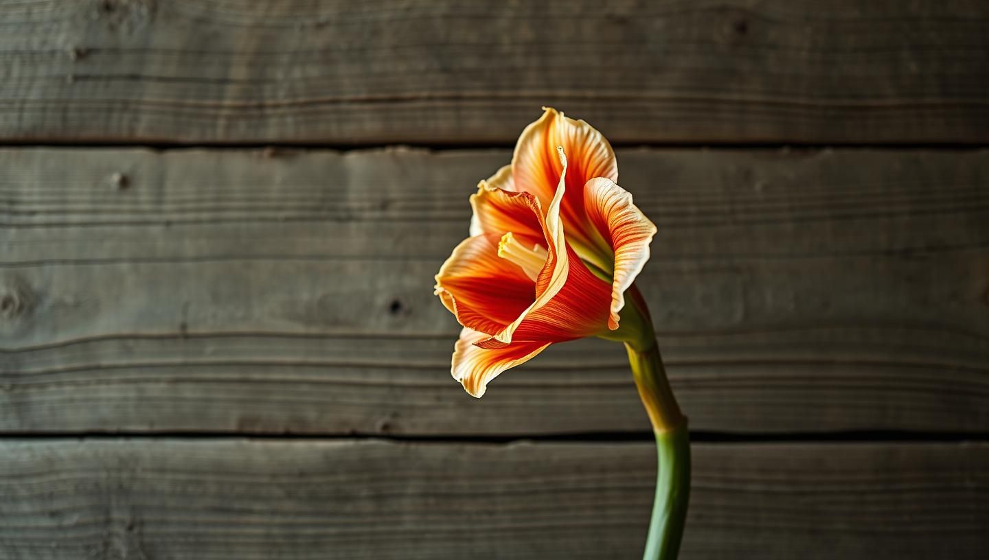 Fading Amaryllis Bloom Beauty: Wabi-Sabi Floral Still Life in Nostalgic Light
| Unfold Lens