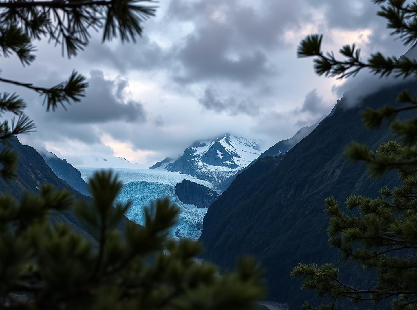 Fiordland Glacier Valley View: Southern Alps Alpine Scenery | Unfold Lens