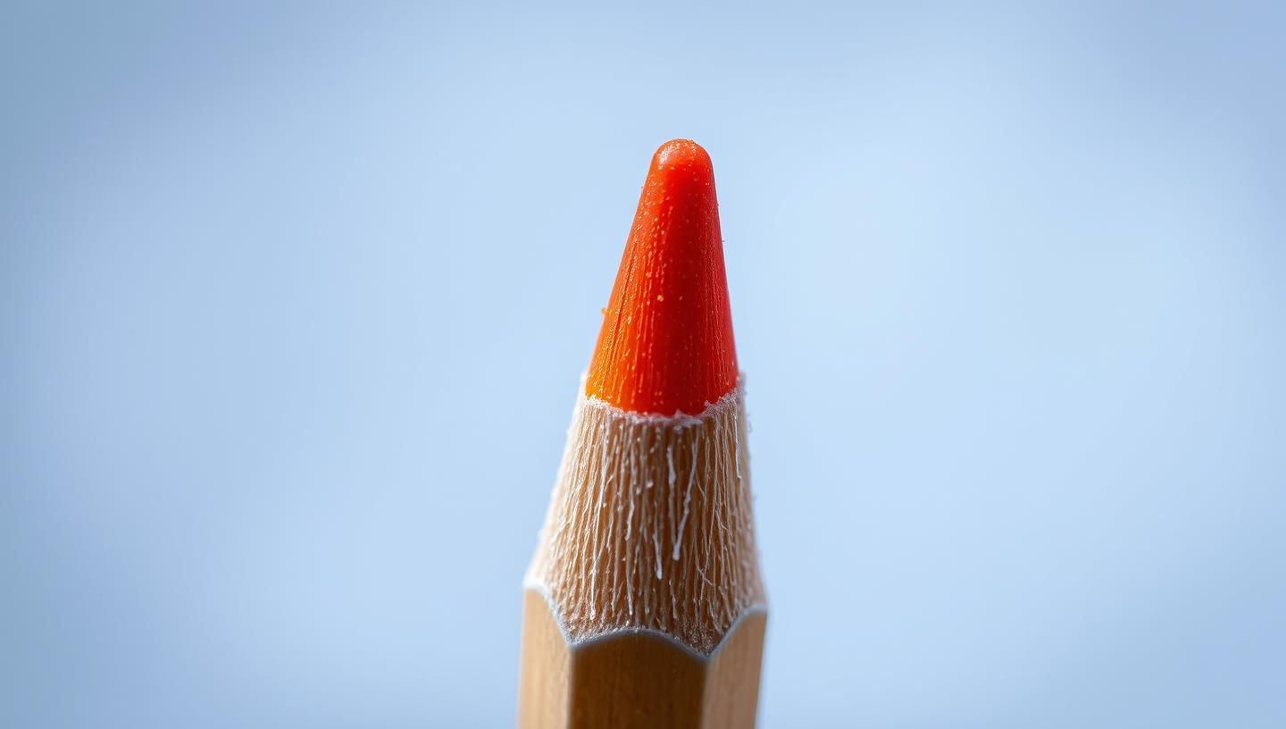 Frosty Pencil Tip Art: Minimalist Macro Photo, Crystalline Beauty in 8K | Unfold Lens