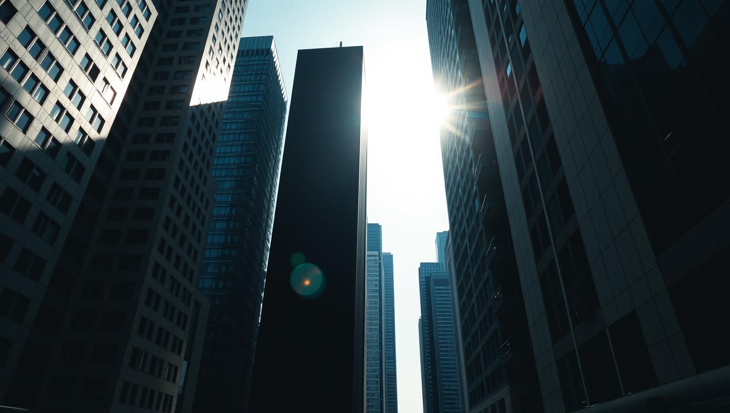 Geometric Skyscrapers in Harsh Sunlight: Urban Architecture Photography
 | Unfold Lens