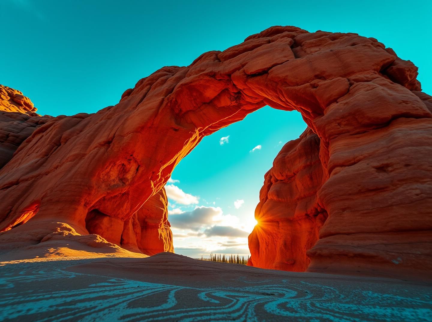 Geothermal Eye Landscape: Yellowstone & Iceland in Teal & Orange 8K | Unfold Lens