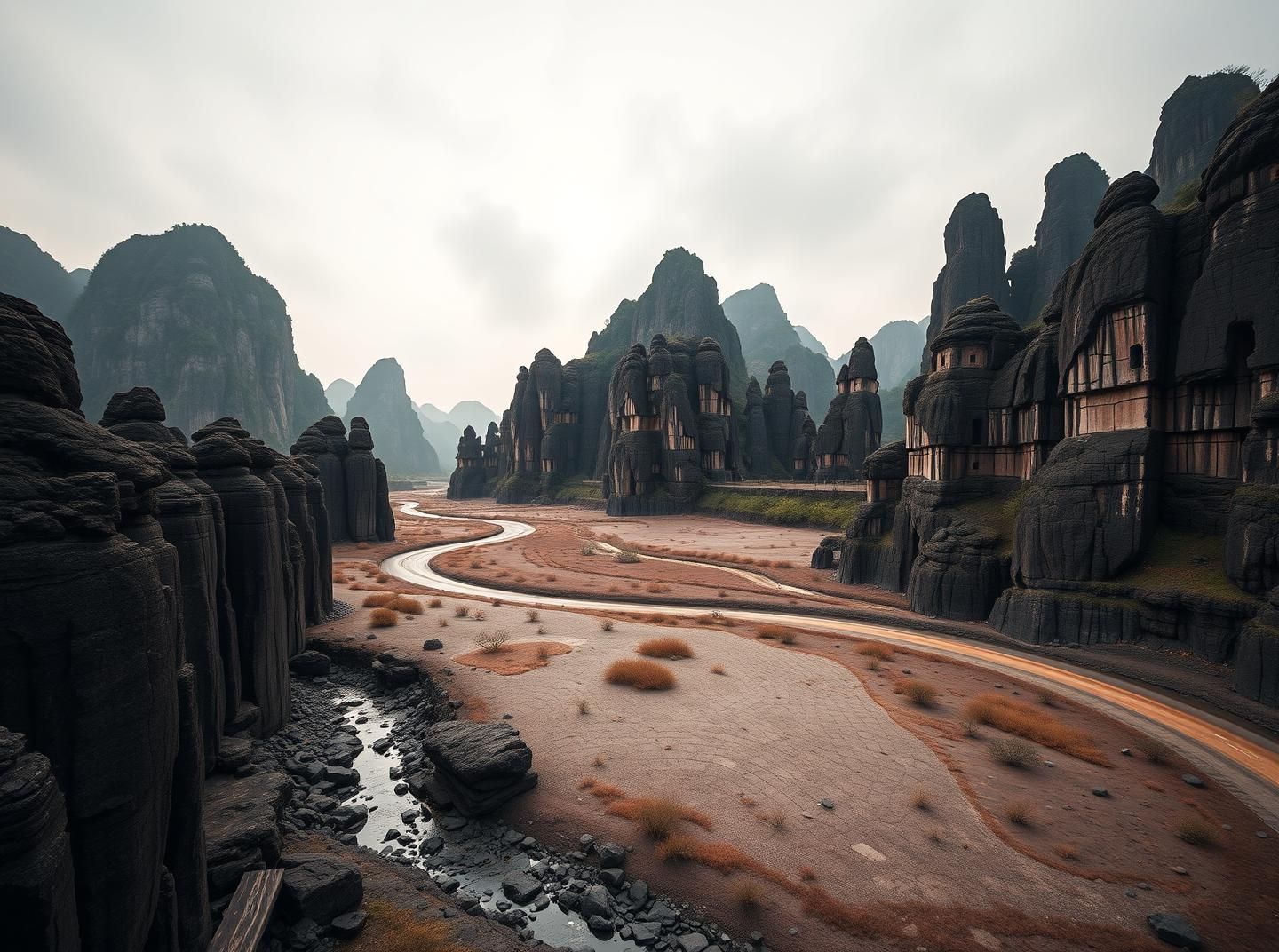 Giants Causeway Meets Guilin: Inspiring Basalt Columns & Karst Towers 8K | Unfold Lens