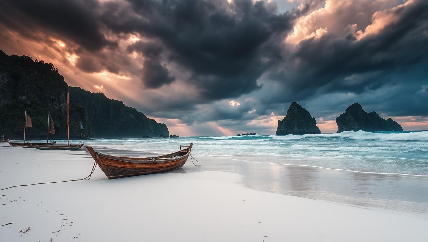 Gili Islands Sunrise Meets Oregon Coast: Desaturated, Moody, and Inspiring 8K
 | Unfold Lens