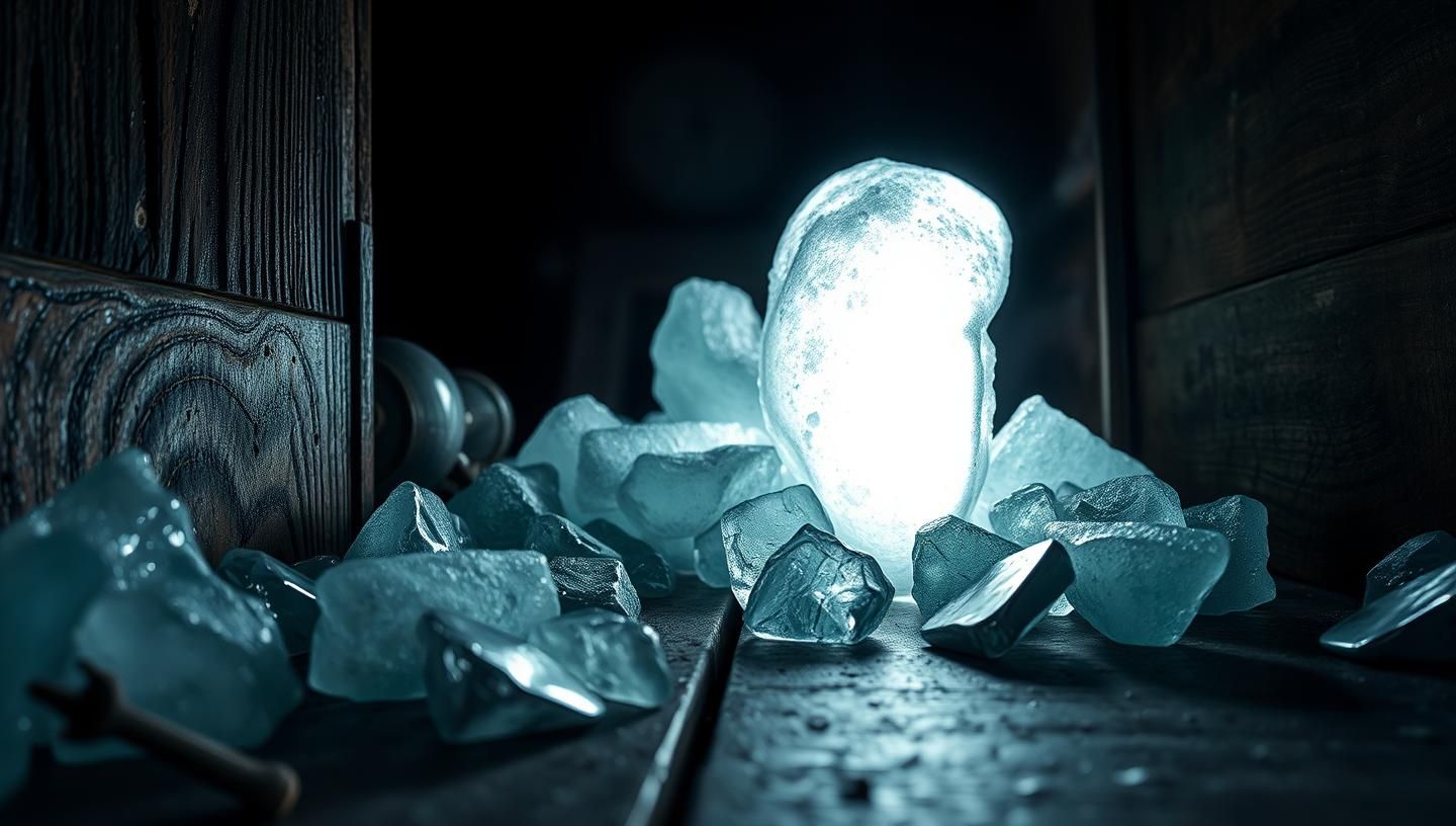 Glowing Sea Glass Jewels: Antique Shop Treasures in 8K Resolution | Unfold Lens