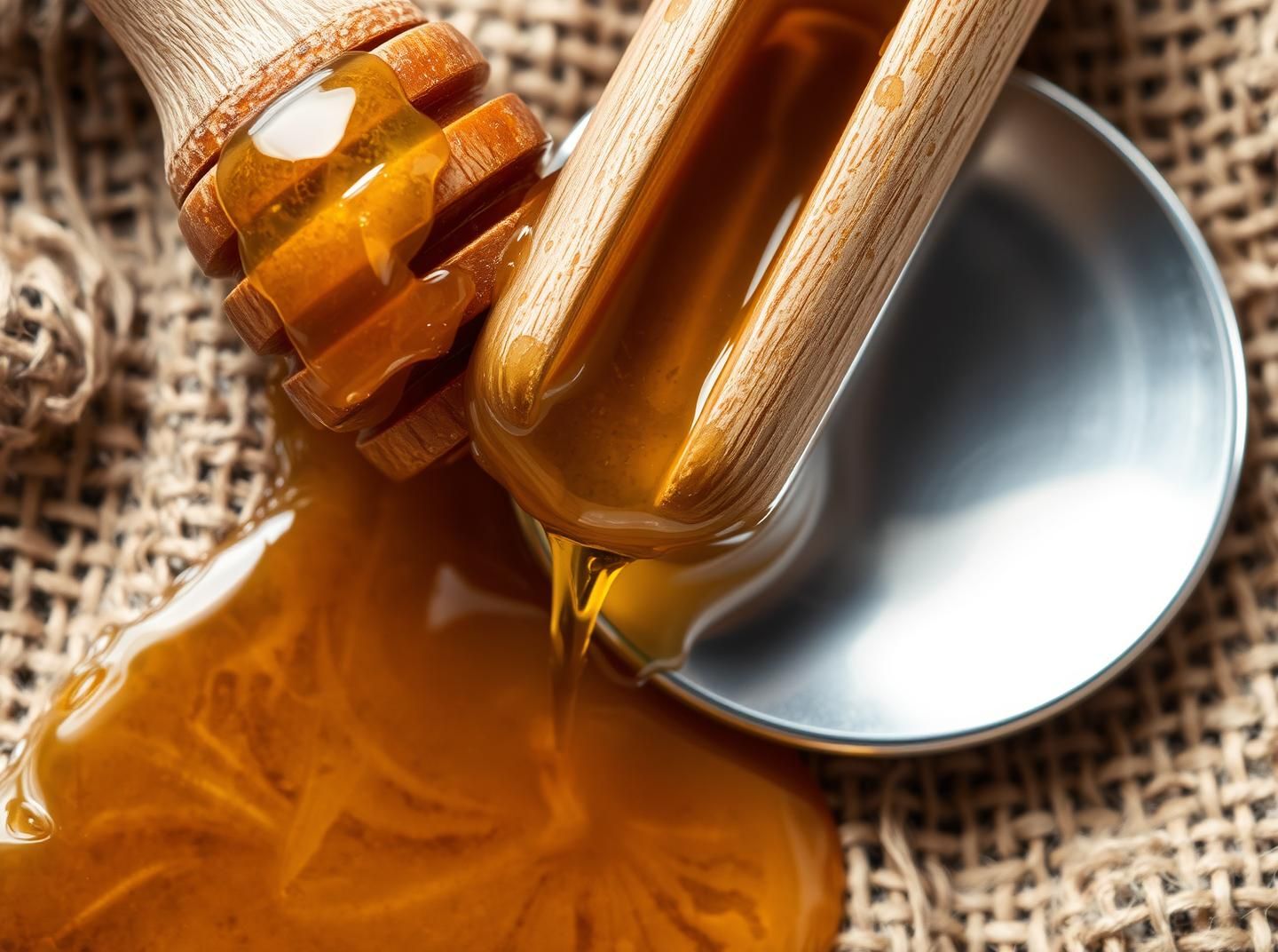 Golden Honey Dipper Close-Up: Sweet, Natural Food Art in High Resolution
 | Unfold Lens