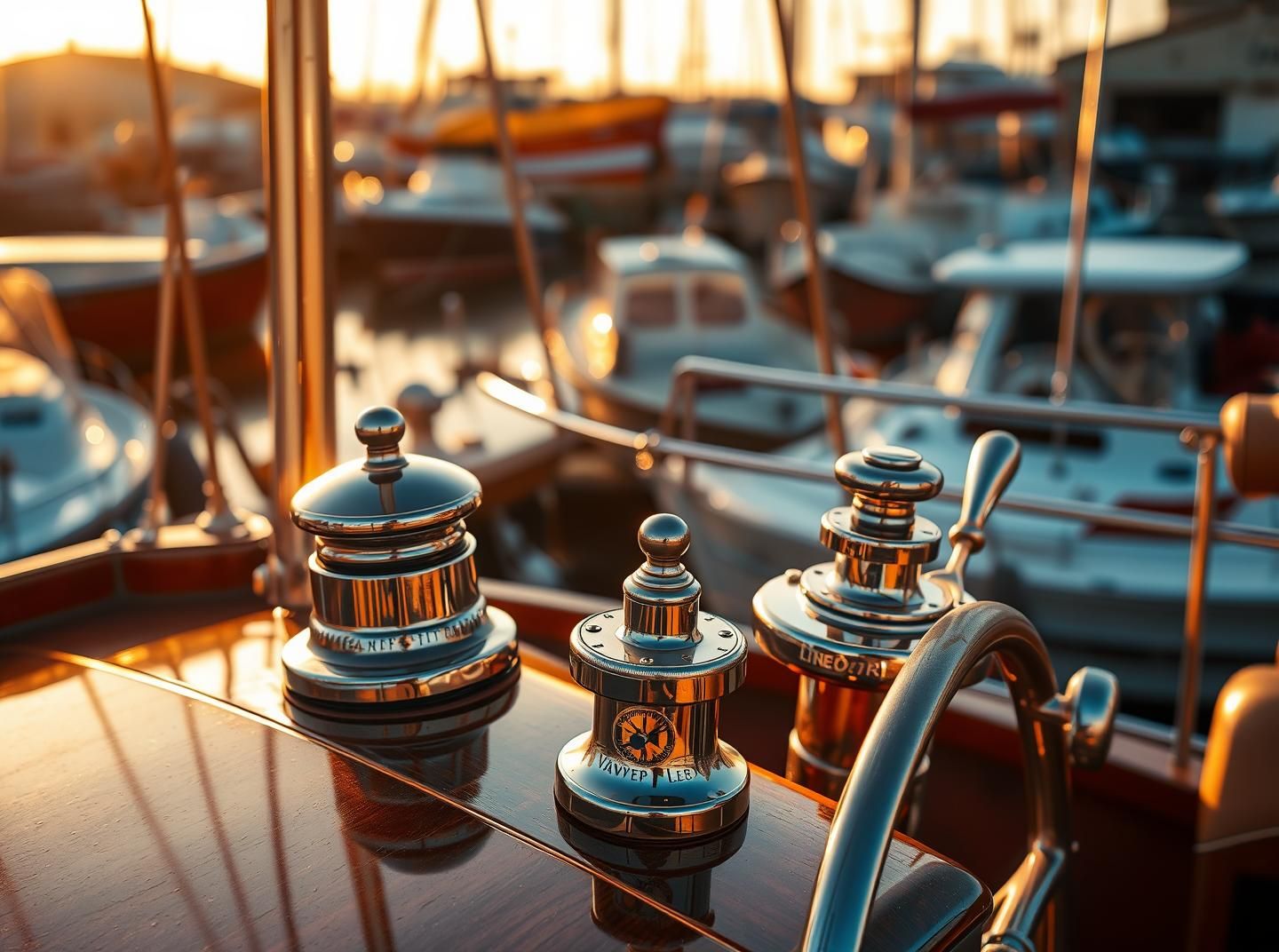 Golden Hour Yacht: Vintage Compass & Warm Reflections, Stunning Nostalgia
 | Unfold Lens