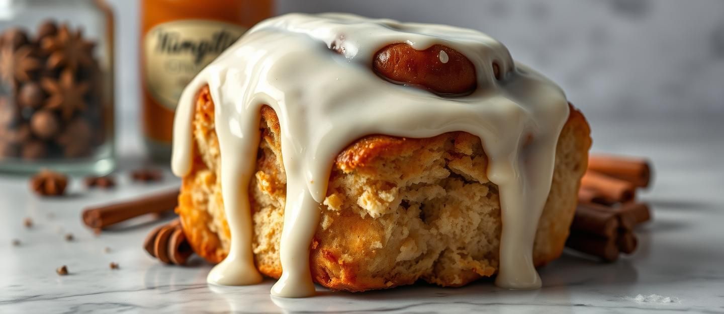 Gooey Cinnamon Roll on Marble: Fresh, Delicious, & Irresistibly Decadent Treat | Unfold Lens