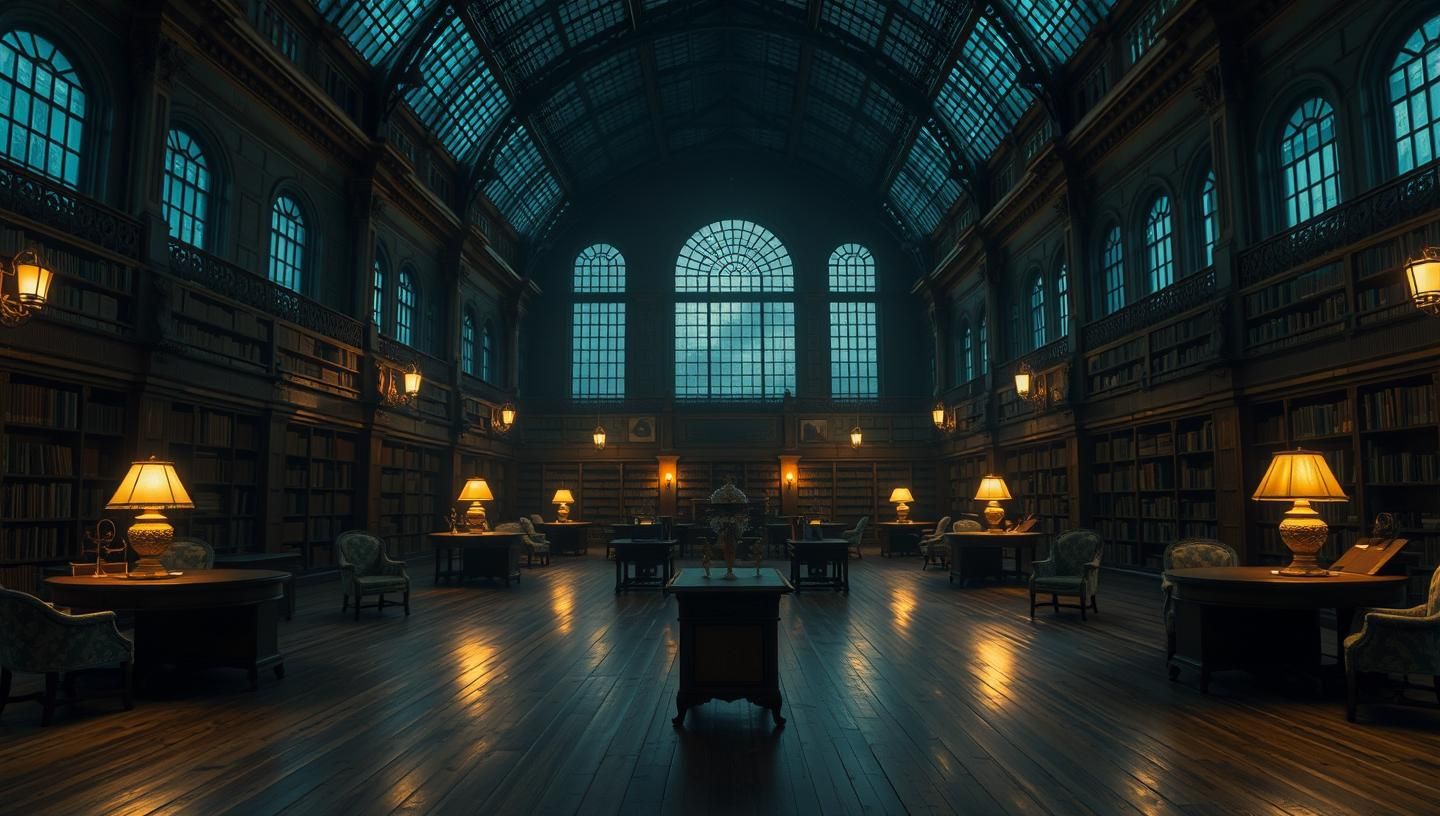 Greenhouse Library: Tranquil Literary Escape, Fine Art Photo, 8k Resolution | Unfold Lens