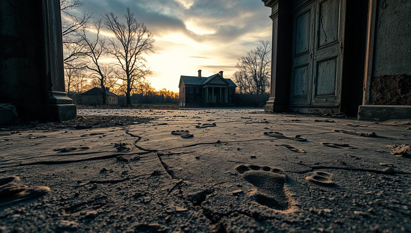 HDR Macro: Forgotten Manor Footprints Sunrise - Rural Decay & Melancholic Beauty | Unfold Lens
