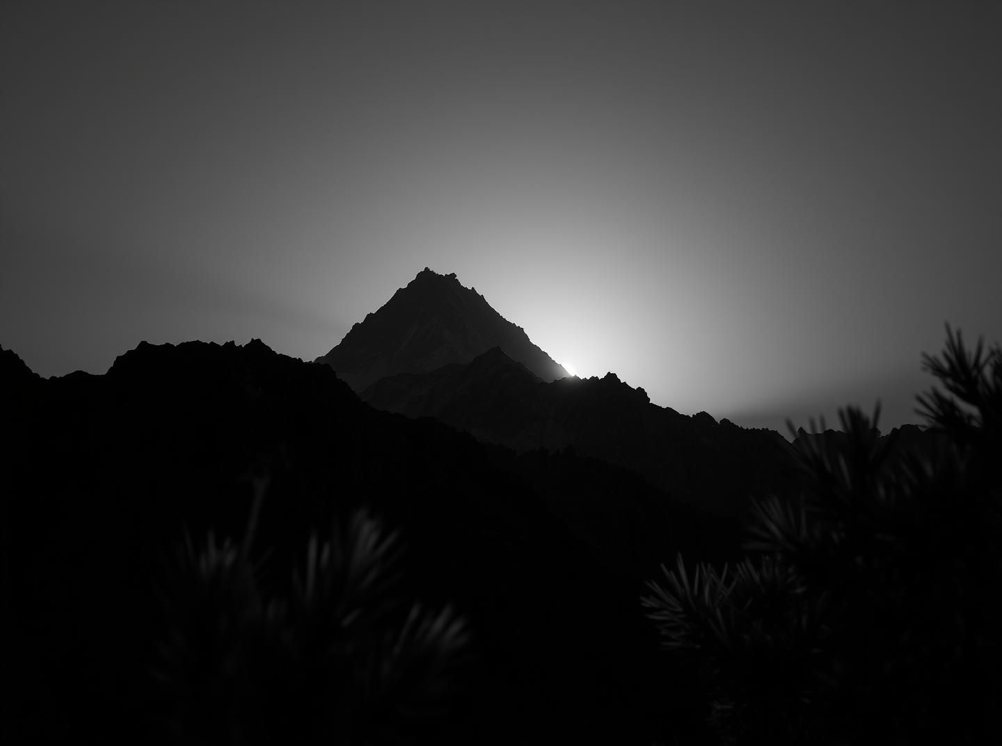 Himalayan Majesty: Everest Sunset, Nepal. B&W Mountain Photography in 8K
 | Unfold Lens