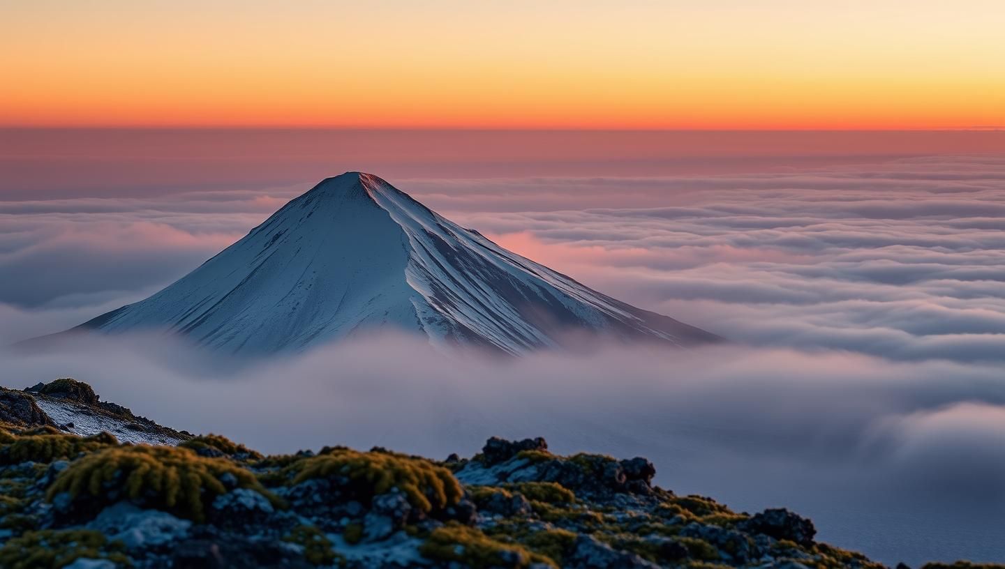 Iceland Highlands Sunrise: Alpenglow Peak Silhouette Fine Art Photo | Unfold Lens