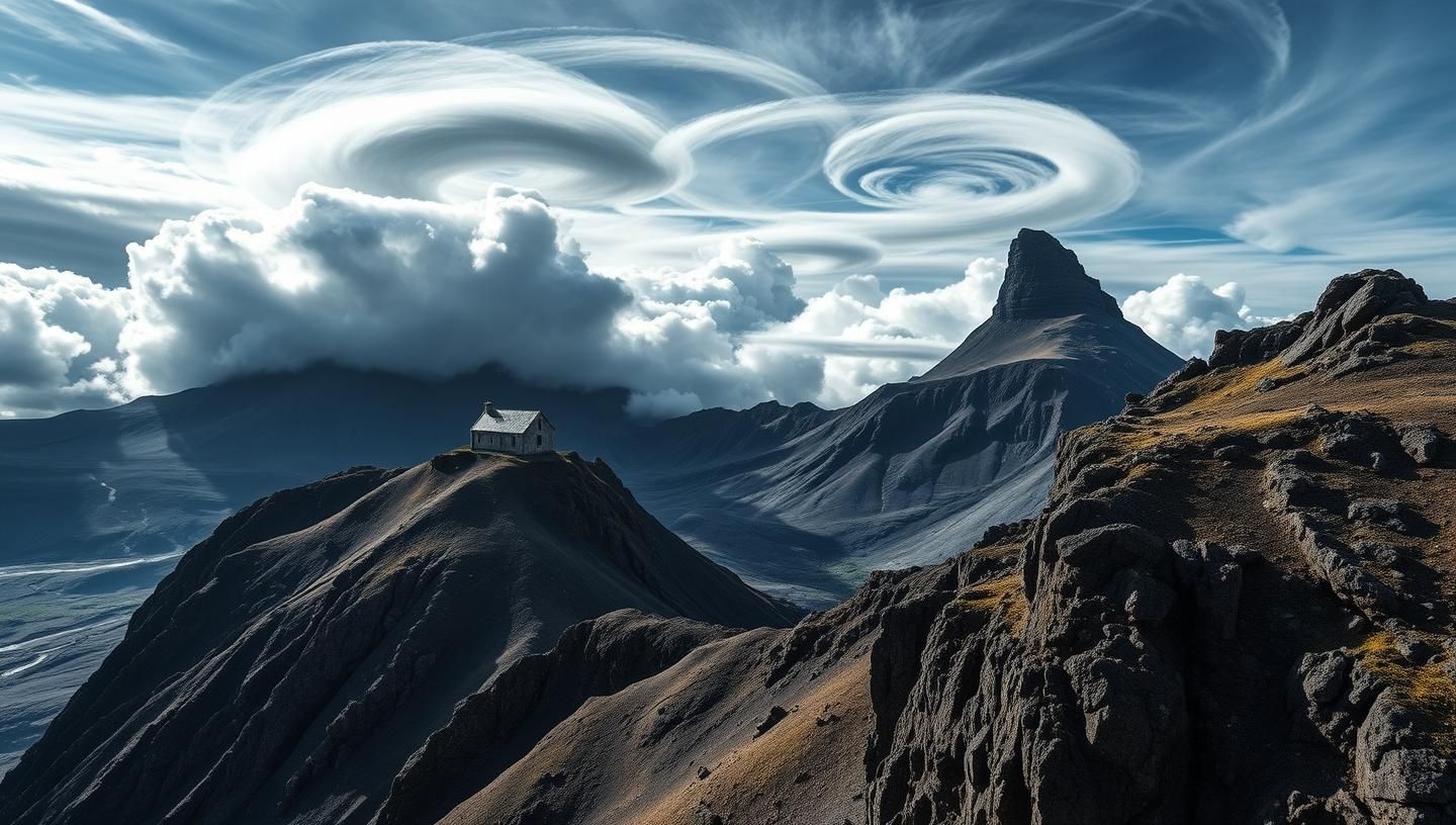 Iceland Monastery Cliffside: Inspiring Mountain Views & Volcanic Beauty 8K
 | Unfold Lens