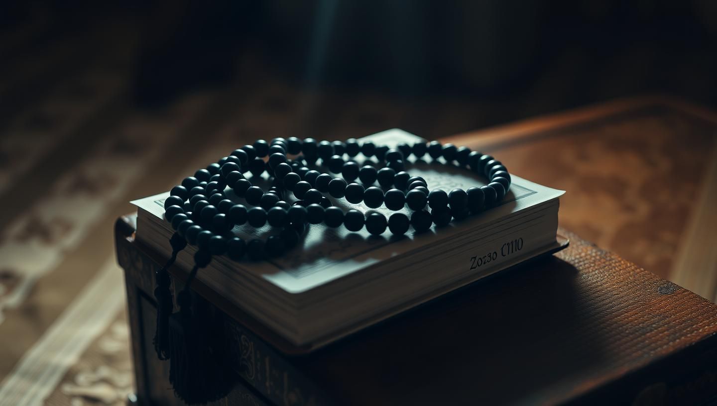Illuminated Quran & Prayer Beads: Reverence & Spiritual Connection, Fine Art
 | Unfold Lens