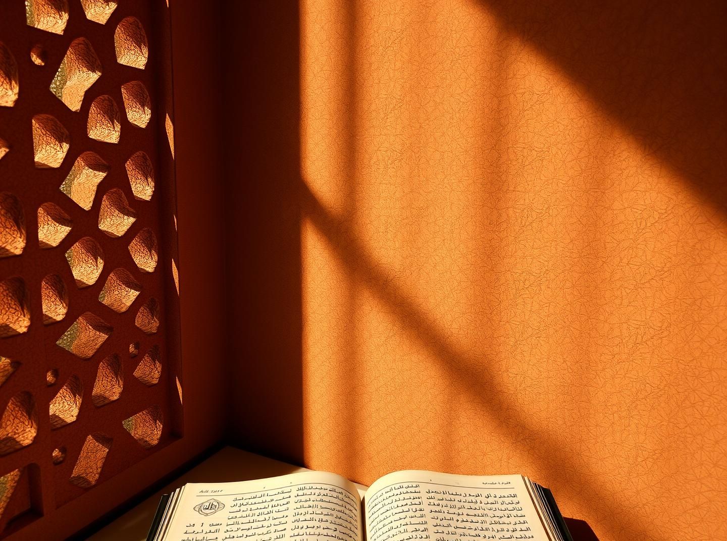 Inspiring Islamic Art, Mashrabiya Shadows, Elegant Terracotta Design, 8K 
 | Unfold Lens
