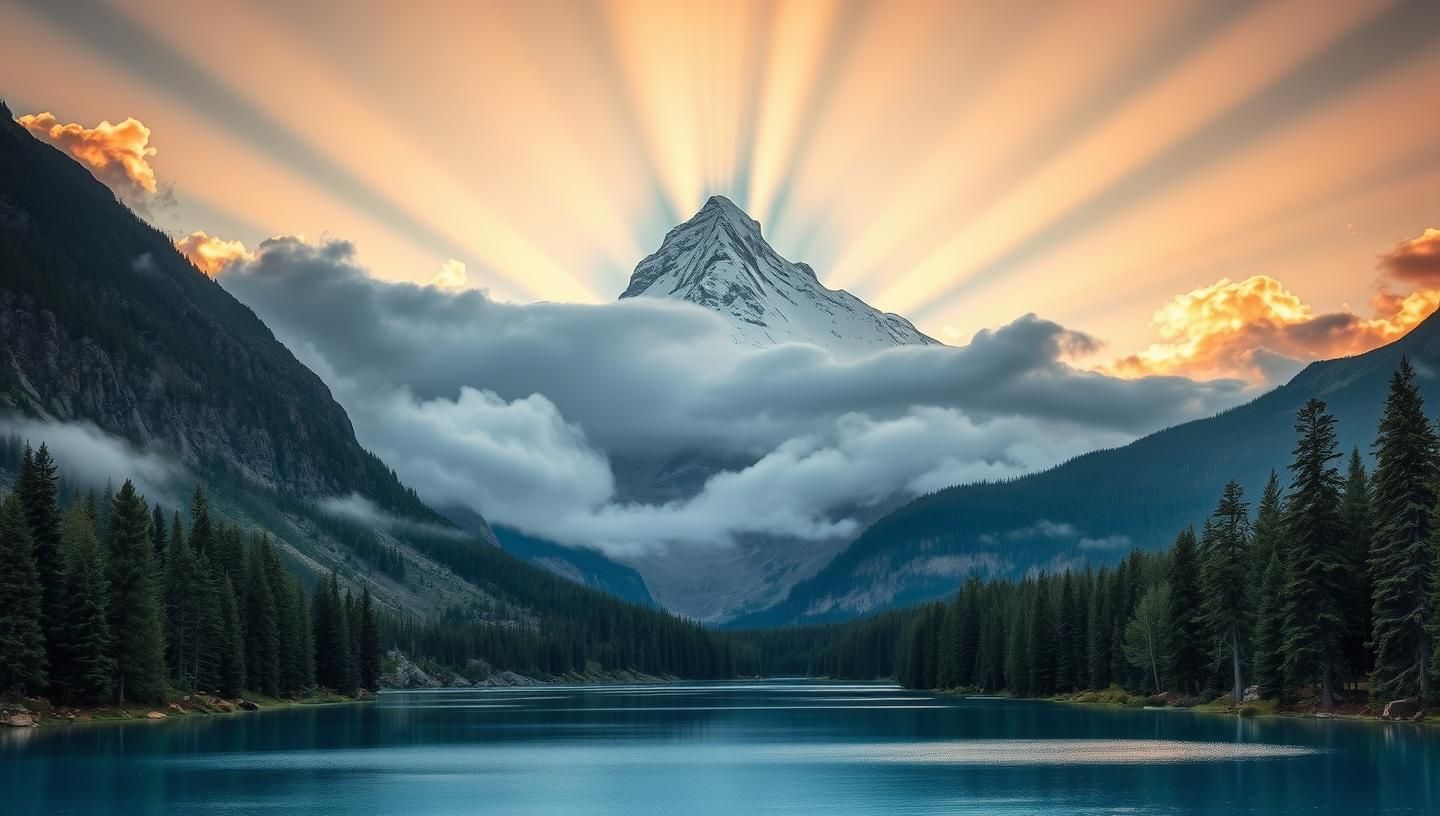 Majestic Mount Fuji Peak: Canadian Rockies Alpine Lake Serenity & Beauty
 | Unfold Lens