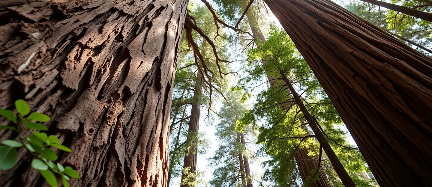 Majestic Sequoia & Sherwood Forest: Sunlight Bokeh, 8K High-Resolution Art
 | Unfold Lens