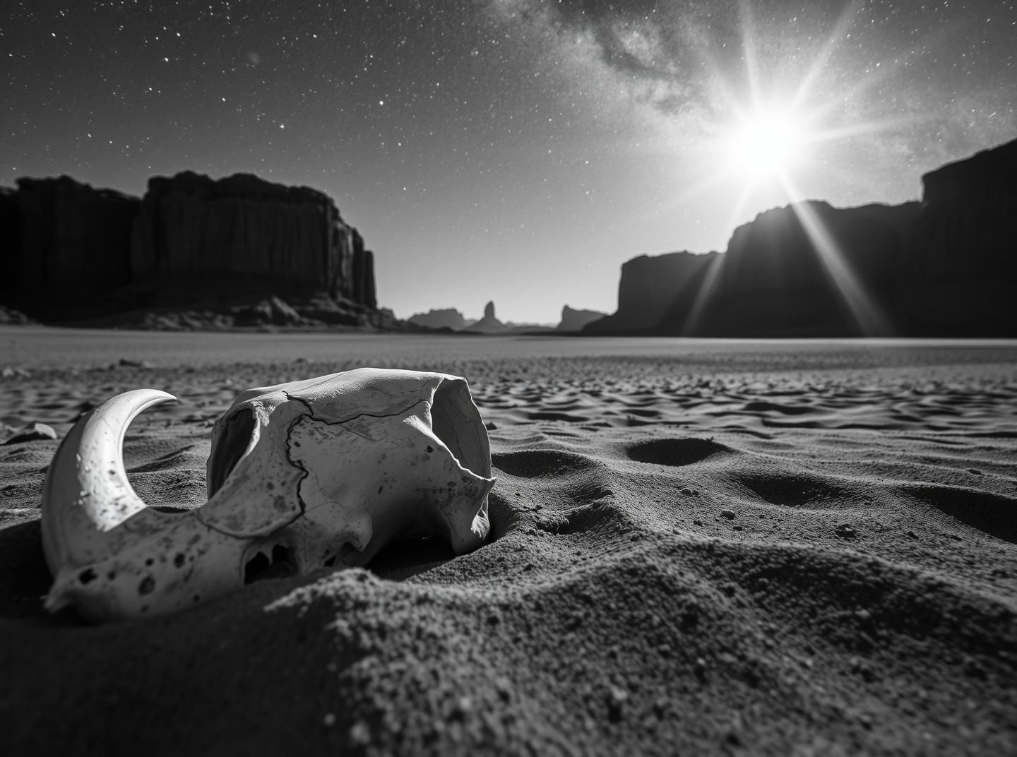 Majestic Wadi Rum Landscape; Milky Way, Stark Beauty, Jordan Desert Skull | Unfold Lens