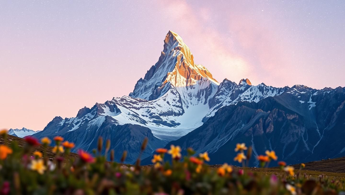 Matterhorn Sunrise: Alpine Glow on Iconic Peak, Inspiring Mountain Majesty | Unfold Lens