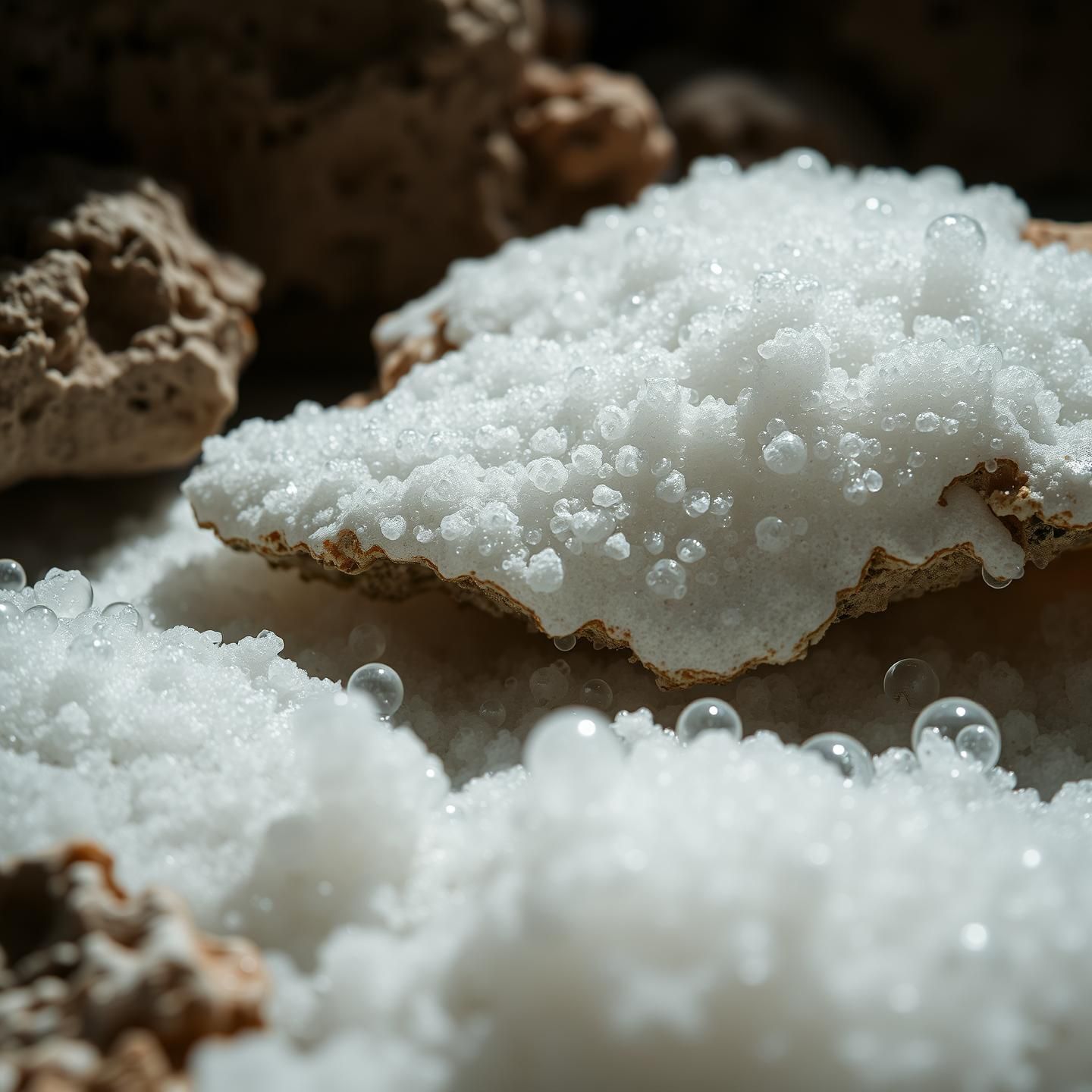 Mineralogy Seafoam Dreamscape: Ethereal Beach Meets Geology, 8K Art | Unfold Lens