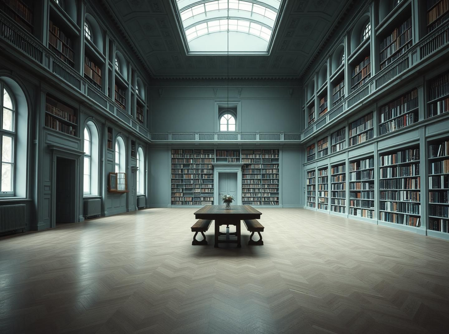 Minimalist Scandinavian Library: Calm Academia Aesthetic, 8k Serenity 
 | Unfold Lens