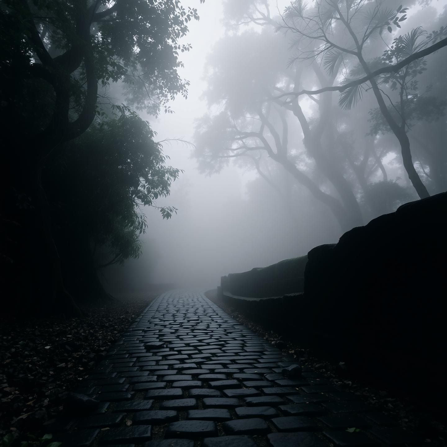 Misty Jungle Path: Emerald Mystery & Ancient Stone - 8K Visual Art
 | Unfold Lens