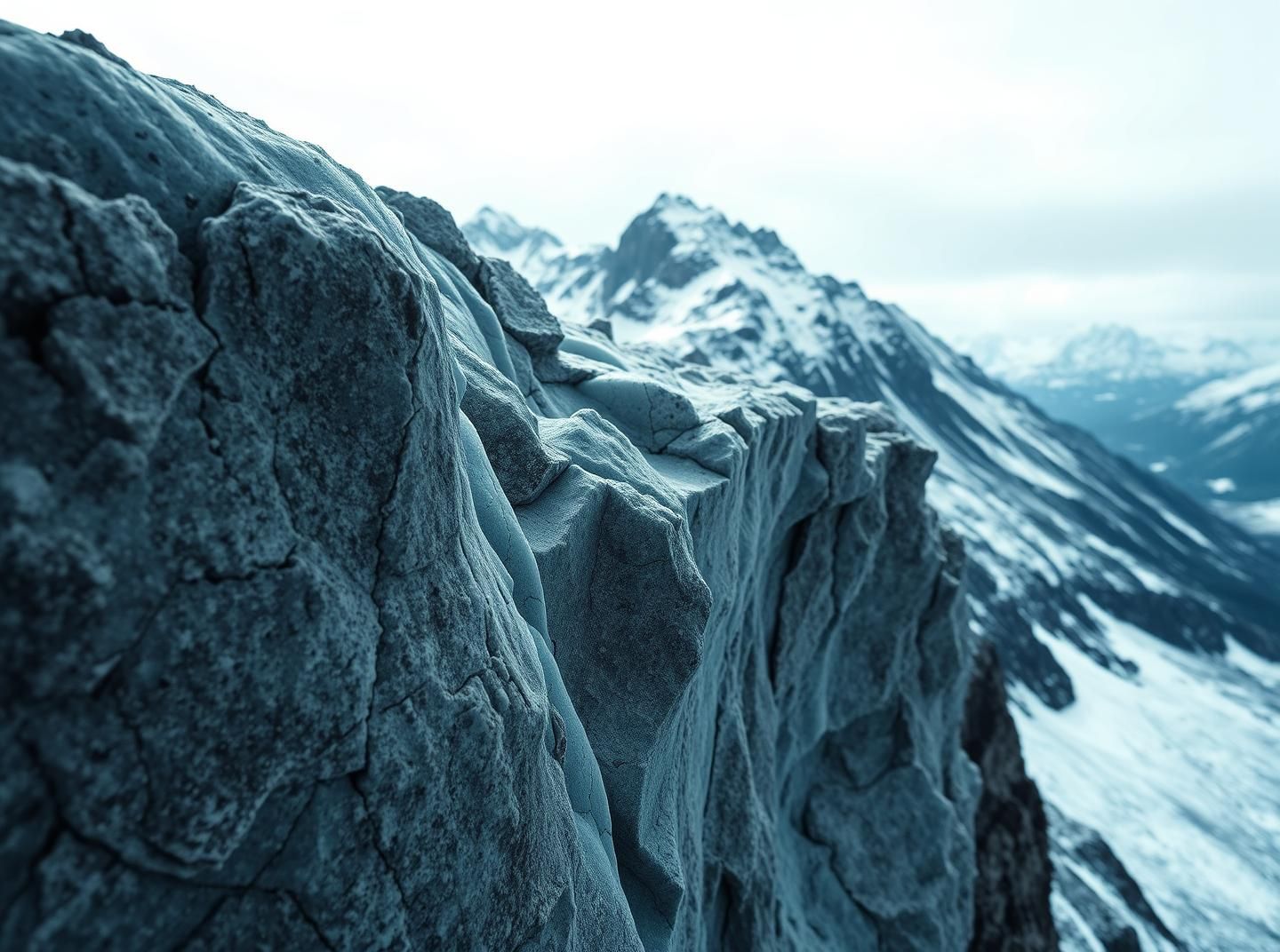 Moody Mountain Glacier Ice Melt: Canadian Rockies Climate Change - 8K Art
 | Unfold Lens