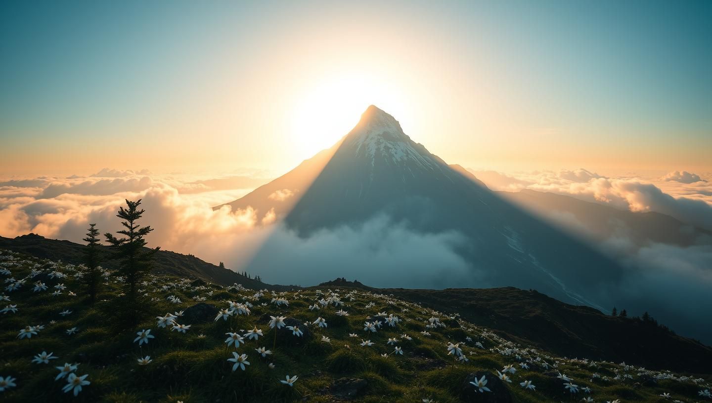 Mount Gede Suryakencana: Edelweiss Meadow, Serene Mountain Peak, Java
 | Unfold Lens
