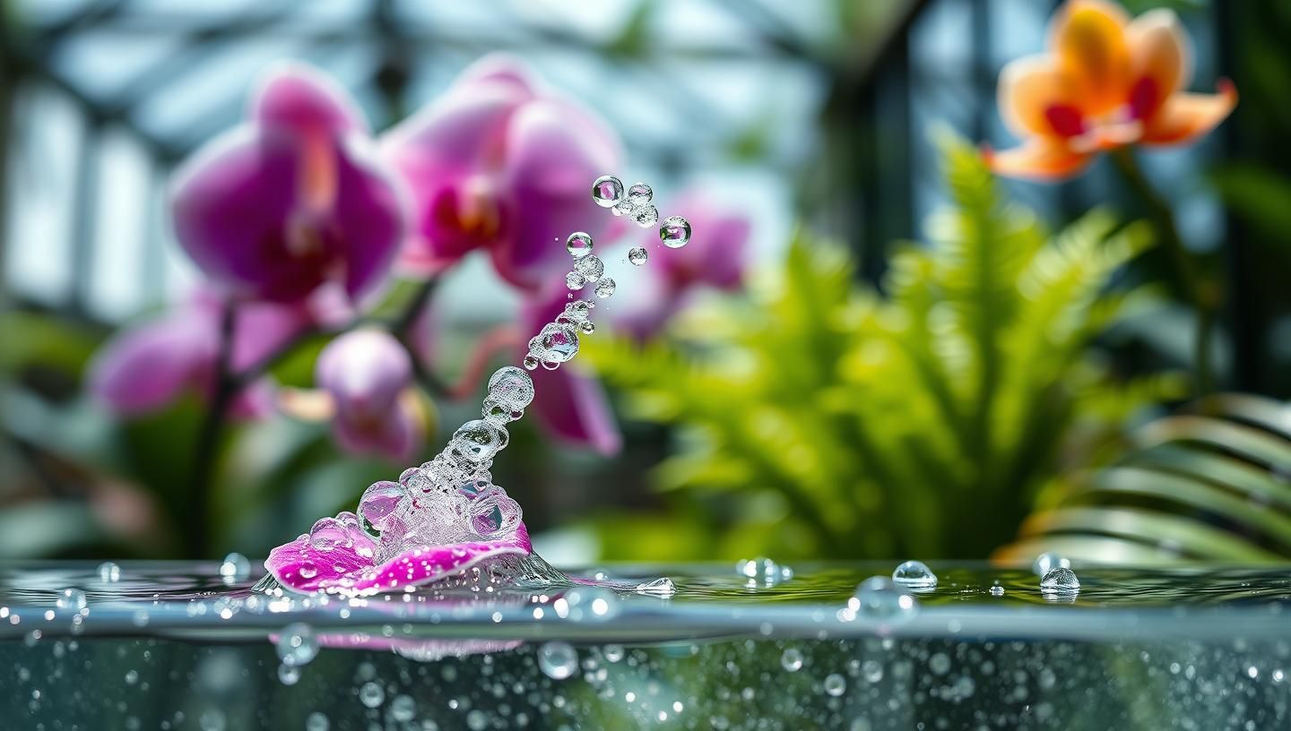 Orchid Soda Bubbles Macro: Alien Beauty in Vibrant Effervescence, 8K Photo
 | Unfold Lens