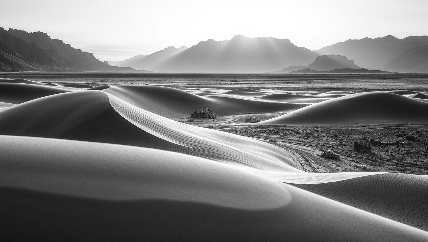 Otherworldly Wadi Rum Iceland Landscape: Ethereal Beauty in Black and White | Unfold Lens